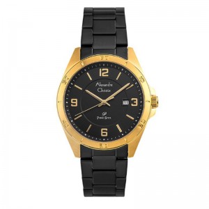 Alexandre Christie AC 1016 Gold Black Steel Lady LDBEGBA